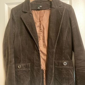 H&M Brown Corduroy Blazer Sz 12